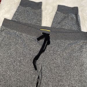 Prince & Fox Men's XXL‎ Soft Gray Black White Speck Knit Jogger Sweatpants Comfy